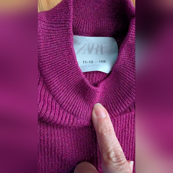 Zara Elegant Long Sleeve Dress in Deep Purple - Picture 3 of 4